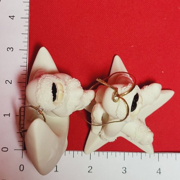 Vintage Christmas Ornament Arctic Kids of Alaska Snow Babies Angel on Crescent M - Picture 11 of 12